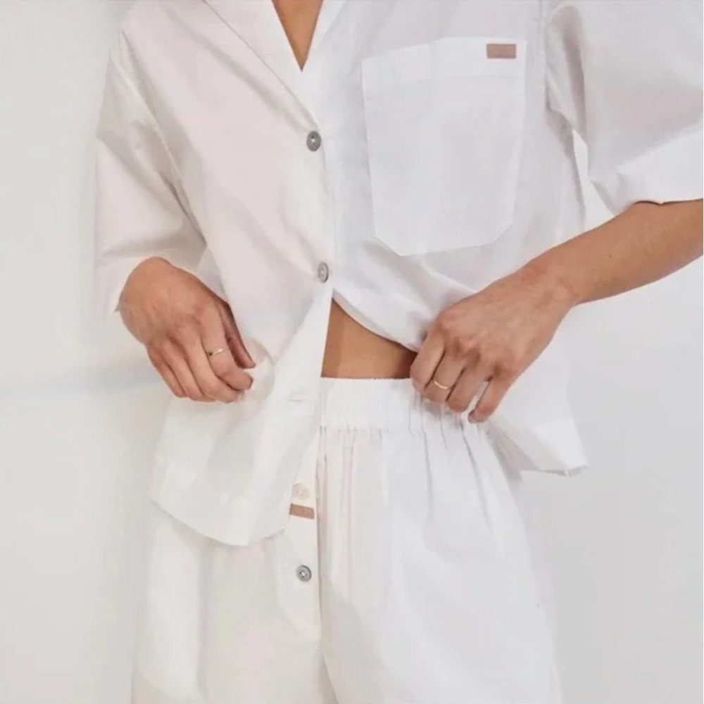 LUNYA  White Buttoned Pajama BOTTOMS ONLY!!!!! - Picture 3 of 11